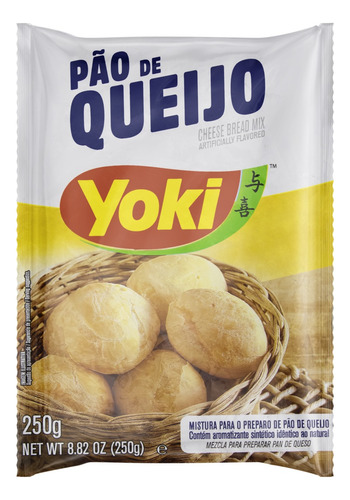 Pré-mistura de mistura para pão de queijo Yoki sem glúten integral 250 g 