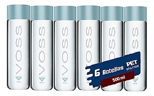 Agua Mineral Voss Still x 500ml Pet x 6u Pack
