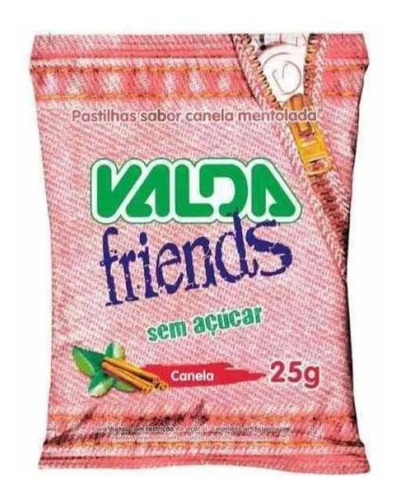 Valda Pastilhas Sem Açúcar Friends Canela Mentol 25g