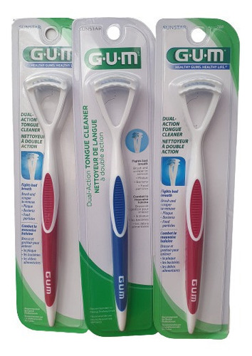 3 Limpiador Lingual Gum® Halicontrol Ayuda Con Mal Aliento