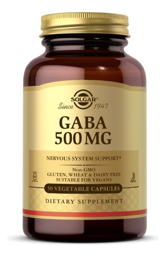 Solgar Gaba 500mg 50caps Sabor Neutro