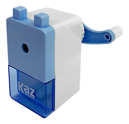 Apontador Manual De Mesa Com Manivela E Coletor Kz230 Kaz Cor Azul