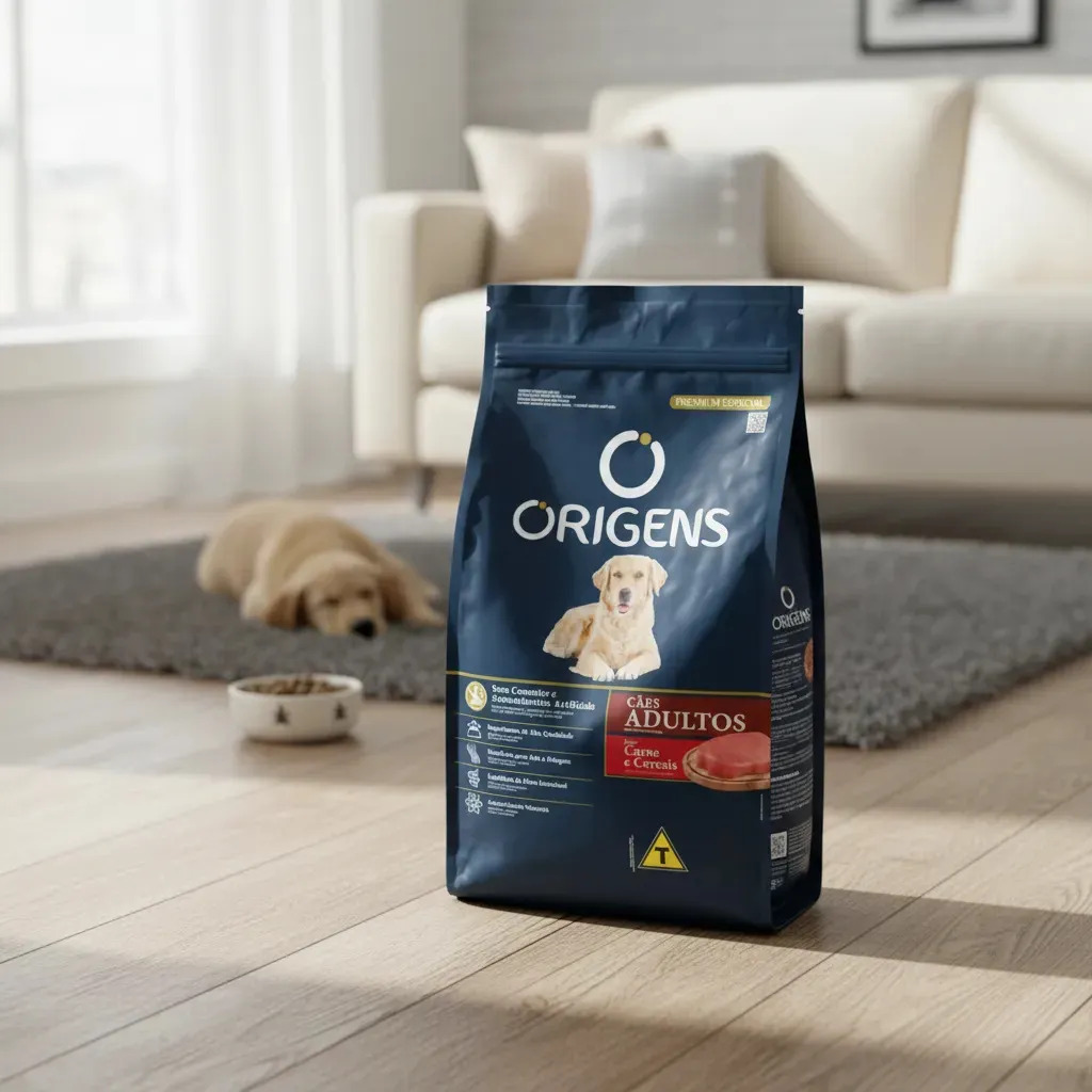 Ração Seca Origens para Cão Adulto de Raça Média e Grande Sabor Carne e Cereais 15 kg