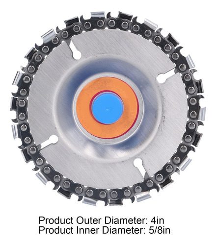 4in Disco De Cadena 22 Dientes Acero Inoxidable Circular