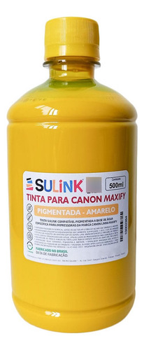 Tinta Pigmentada Sulink Para Canon Maxify | 500ml Amarelo