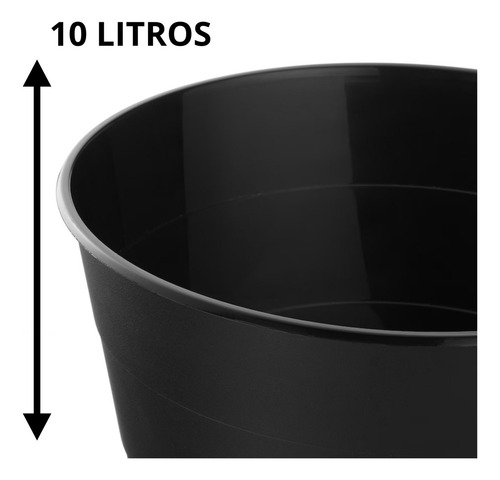 Bote De Basura 10l Compacto Ecológico Para Hogar Negro 1pzs