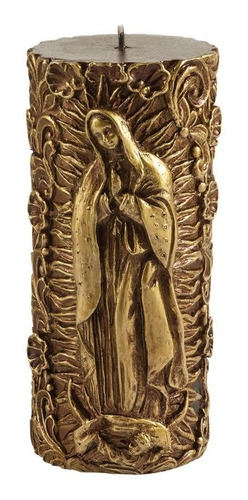 Vela Virgen De Guadalupe 52hrs 8x17cm Aroma Petalos De Rosa