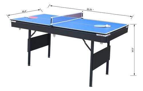 Mesa De Billar 3 En 1 Mesa De Billar Plegable De 5.5 Pies Color Del Paño
