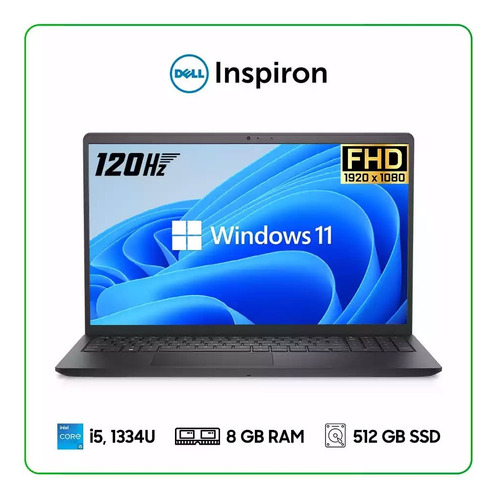 Laptop Dell Inspiron3530 5623blk 15.6¨ Fhd I5 8gb 512ssd W11