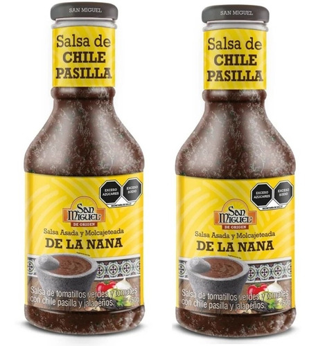 2 Salsa Asada Y Molcajeteada San Miguel De La Nana 450g C/u