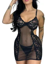 Comprar Kit 2 Camisola Sensual Renda Feminina Camisola Sexy Decotada