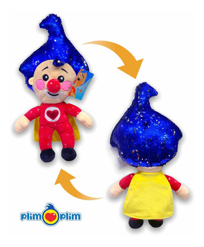 Imagen 5 de 6 de Peluche Payaso Plim Plim Con Luz Led Un Héroe Del Corazón