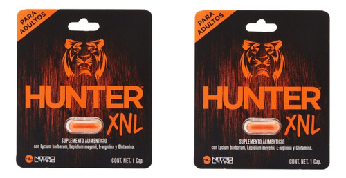 Pack De 2: Hunter Xnl Suplemento Alimenticio 500mg 1 Cápsula
