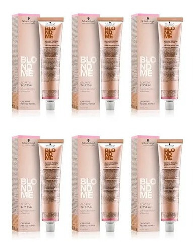 6 Tinturas Crema Matizadora Blondme Toning Schwarzkopf 60ml