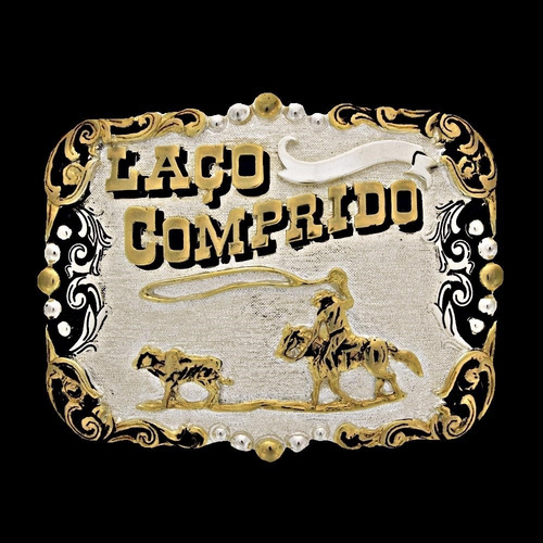 Imagem 1 de 1 de Fivela Master Laço Comprido Com Banho Dourado E Prata 13598