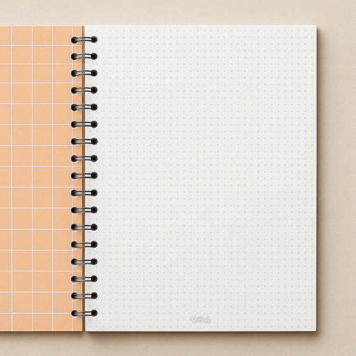 Cuaderno Square Durazno 100 Hojas 150gr Tamaño B5 Punteada