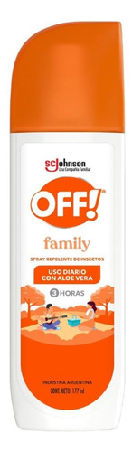 Repelente Off! Skin Spray Family 177 Cc