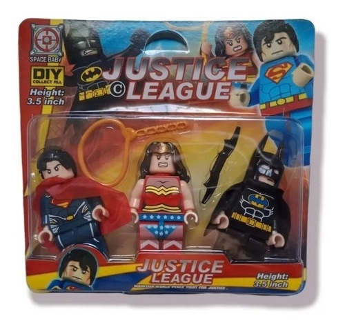 Bloque Liga De La Justicia Justice League 9 Cm Blister X 3