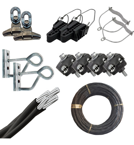 Kit Instalación Cable Preensamblado En Tendido Aéreo 4x16mm2