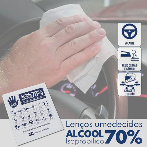 Toalha Umedecida Em Alcool Gel 70% C/10unid