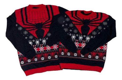 Suéter Navideño Spiderman Unitalla Dúo 2 Piezas