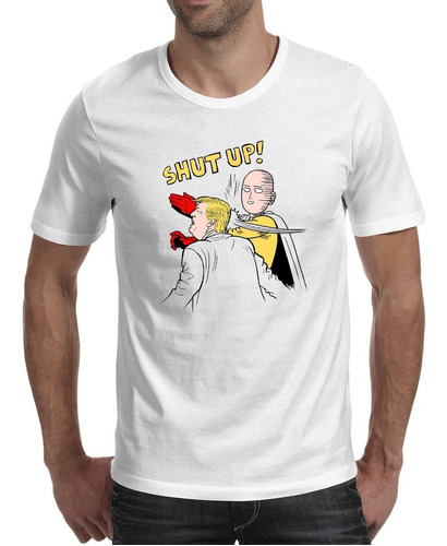 Camiseta One Punch Man Trump Shut Up Personalizada