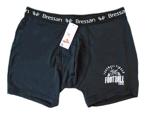 Cueca Boxer Estampada Bressan Kit Com 6 Cuecas Pretas
