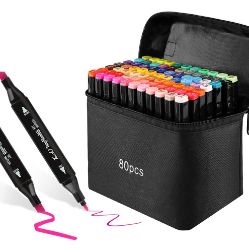 Marcadores Doble Punta Touchfive Original 80 Pcs