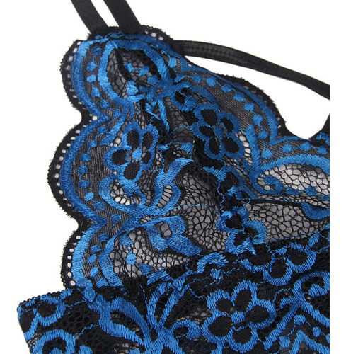 Suave Sujetador Inalámbrico De Encaje Sexy De Talla Grande P