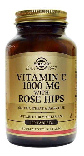 Vitamina C 1000 Mg Con Rose Hips X 100 Tab - Solgar