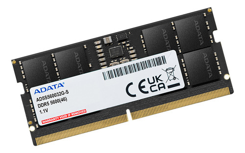 Memoria Ram Ddr5 16gb 5600mt/s Adata 1x16gb Laptop Negro