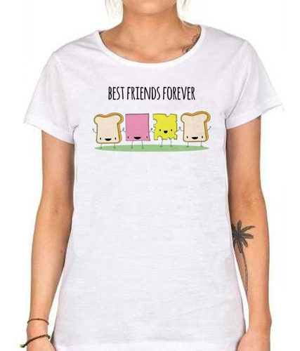 Remera De Mujer Best Friends Pan Jamon Y Queso