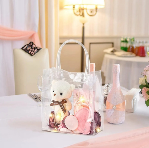 Bolsa De Regalo Transparente Con Asa Para Recuerdos, 20 Pzs