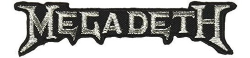 Aplicacion Megadeth Silver Logo Patch Novedad