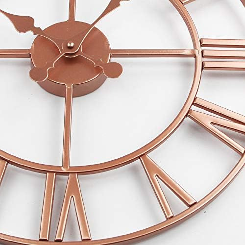 Reloj De Pared Romano Grande, Reloj De Pared De Metal Vintag