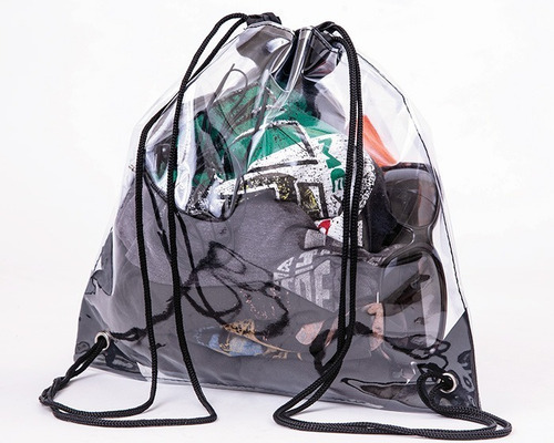 Imagen 2 de 2 de Morral Transparente Con Jaretas.