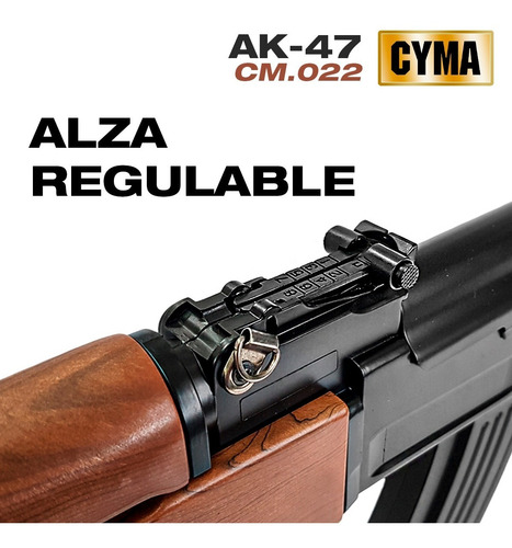 Imagen 5 de 10 de Fusil Airsoft Ak-47 Marcadora Full Auto Cm.022 Accesorios