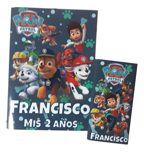 10 Libritos Colorear 20x14 Y 10 Lapices X6 Paw Patrol