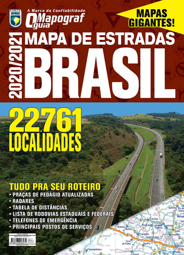 O Mapograf Guia - Mapa de estradas Brasil 2021, de On Line a. Editora IBC - Instituto Brasileiro de Cultura Ltda, capa mole em português, 2020