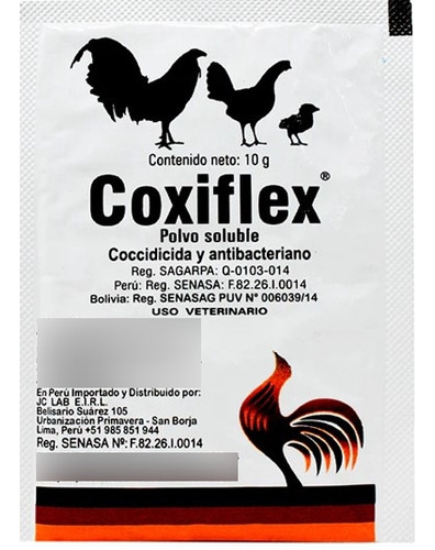 Coxiflex Sobre 10gr // Coccidicida Aves //coriza Gallinas 