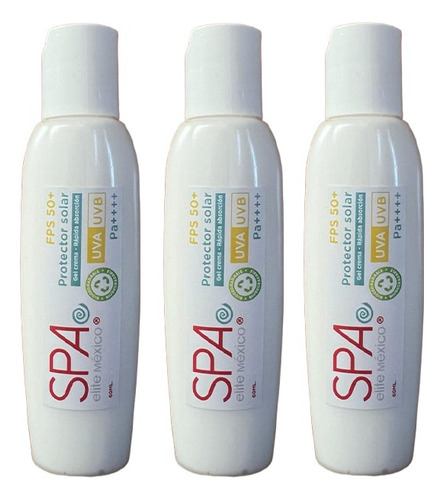 3 Bloqueadores, Protector Solar Spf 50+ Crema Gel Bio Pa++++