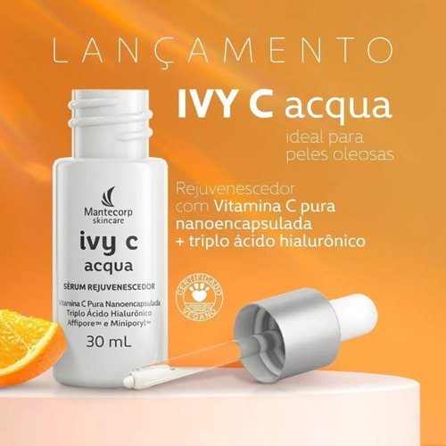 Rejuvenescedor Facial Mantecorp Skincare Ivy C Acqua 30ml Todo Tipo De Pele