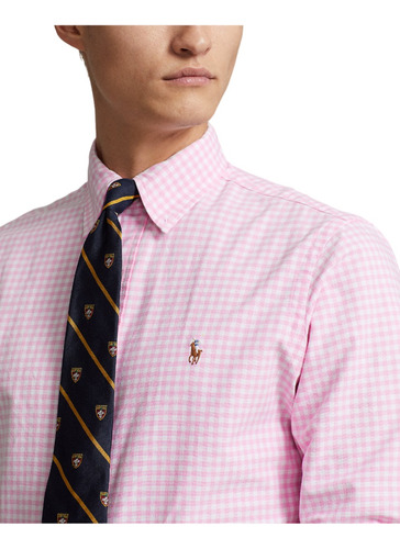 Camisa Polo Ralph Lauren Classic Fit Oxford Pink Original