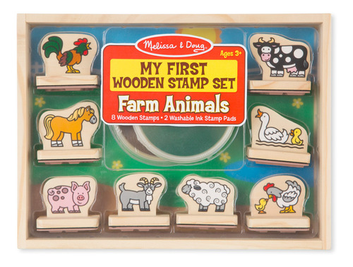 Mi Primer Set De Timbres Animales De La Granja Melissa&doug