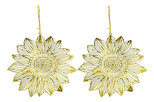 Pendientes Colgantes Con Forma De Girasol Para Fiestas, Joya