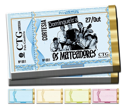 Ingresso De Segurança Personalizado Papel Moeda Pb 500 Un