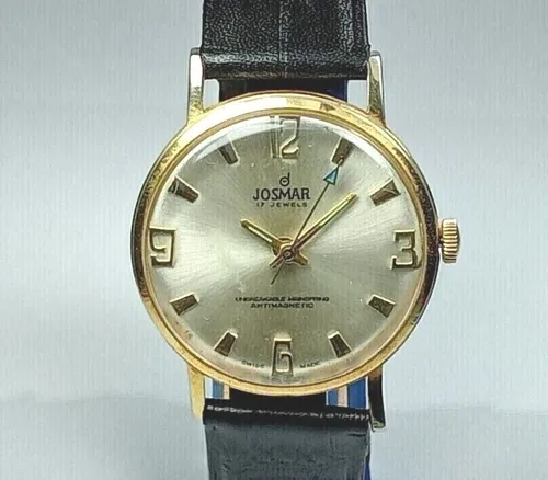 Reloj A Cuerda Manual Suizo Marca Josmar.hombre 34mm s c