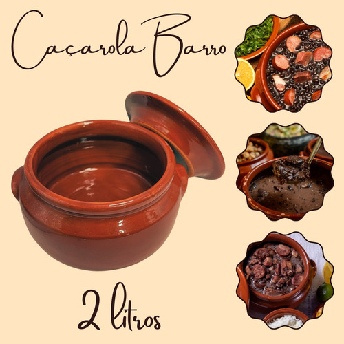 Caçarola 2l Para Sua Feijoada Mineira E Self Service 2 Peças