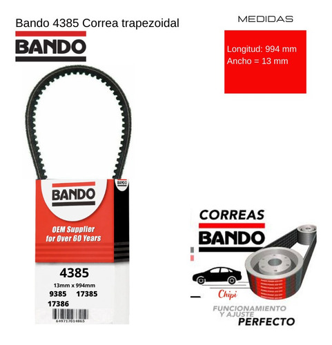 Correa Aire Acond Seat Malaga 1.2 1985 1993