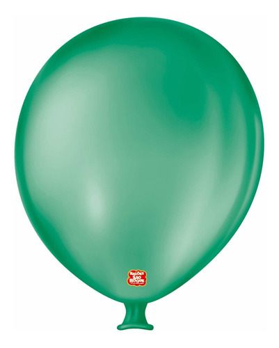 Balão De Festa Látex Liso - Cores - 9  23cm - 50 Unidades Cor Verde Folha